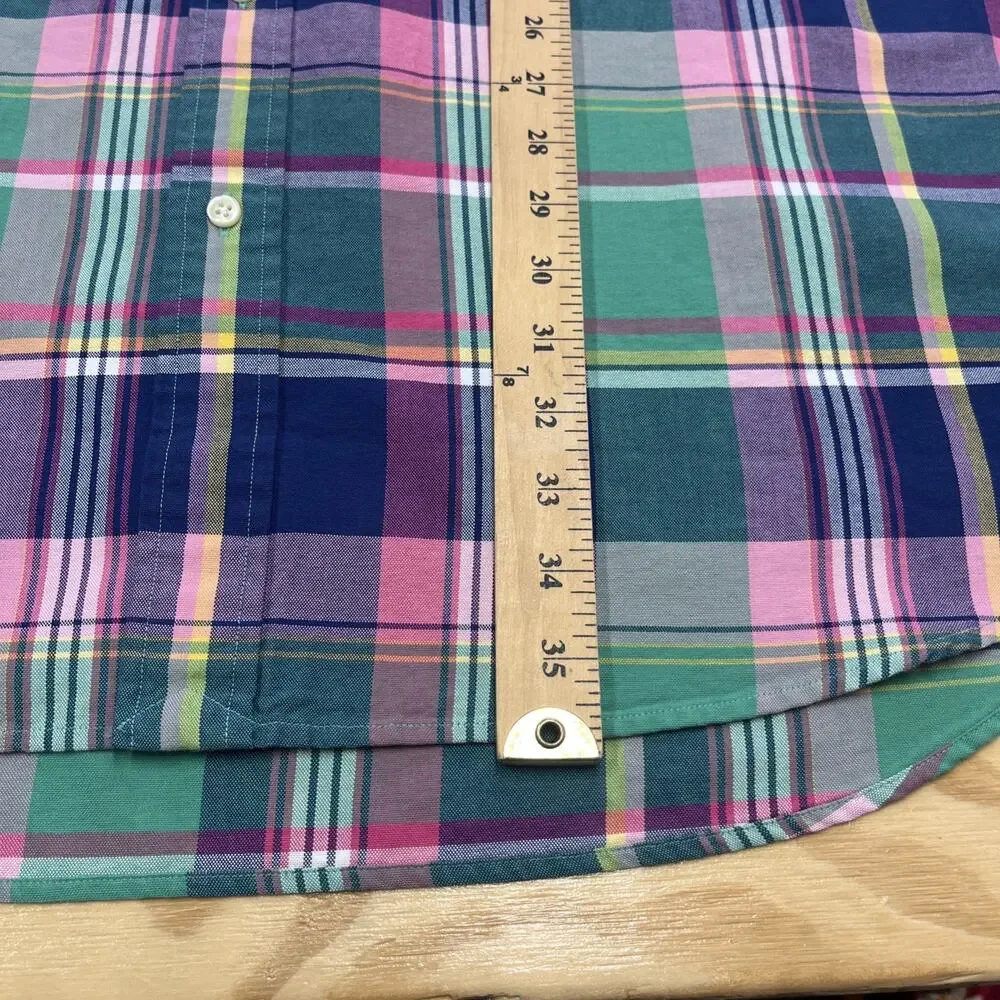 Polo Ralph Lauren Men's Classic Fit Madras Plaid Short Sleeve Shirt Size 2XLT